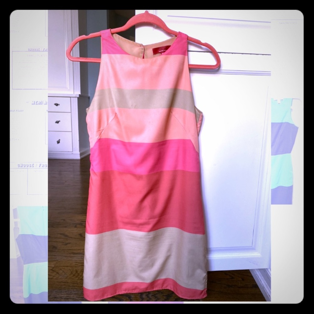 Sacks Fifth Avenue RED striped dress